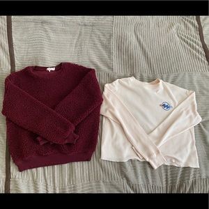 A set of long sleeves. Billabong and Sky & Sparrow